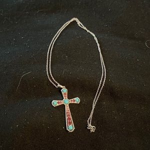 Sterling silver cross necklace